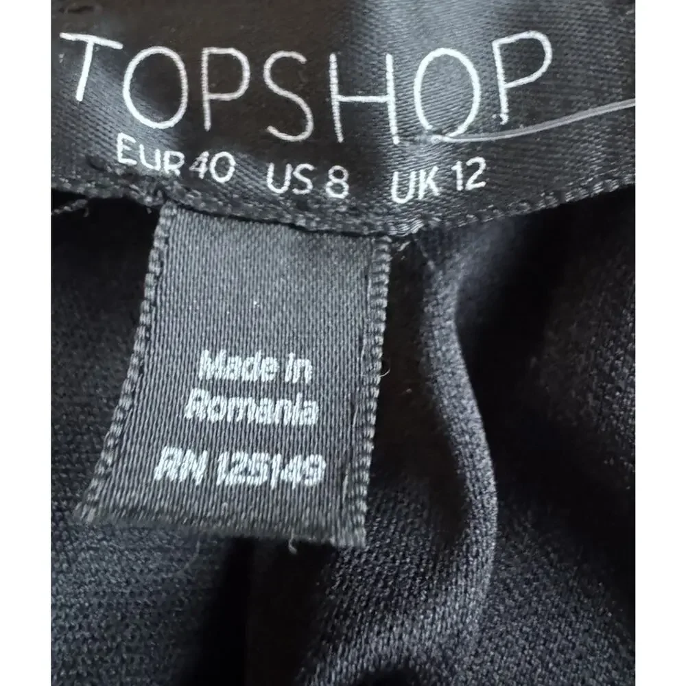 Topshop Midi Pleated Skirt Grey Women’s Size 8 Pull-On Speckled Lined NEW